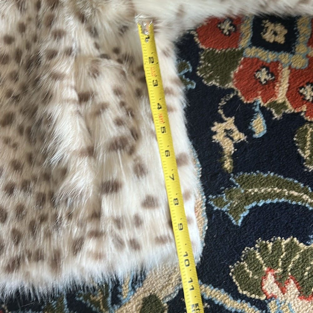Kate Spade Faux Fur Spotted Leopard Cropped Jacket - EUC sz XL - Picture 7 of 10